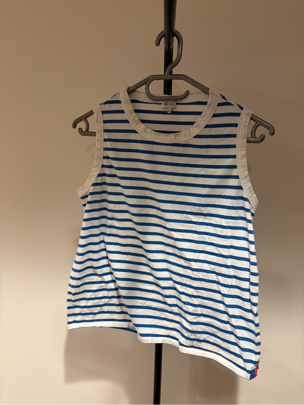 KULE Womens Blue & White Striped Tank Like New - Picture 2 of 2